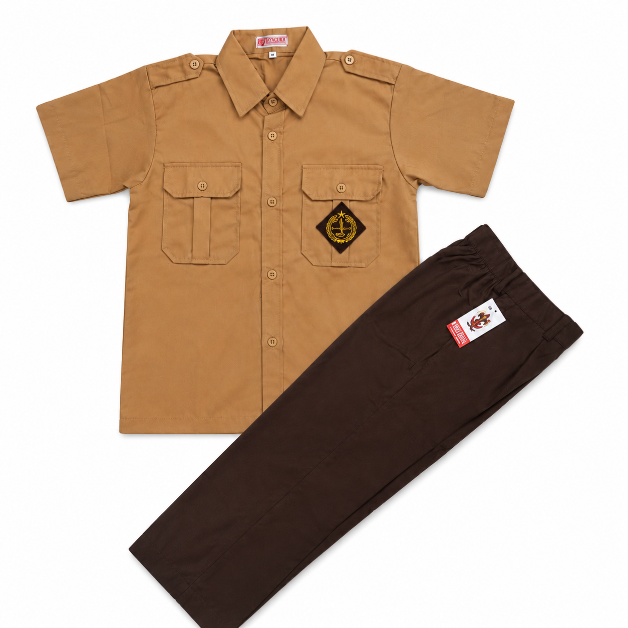 Set Baju Pramuka Pria Lengan Pendek